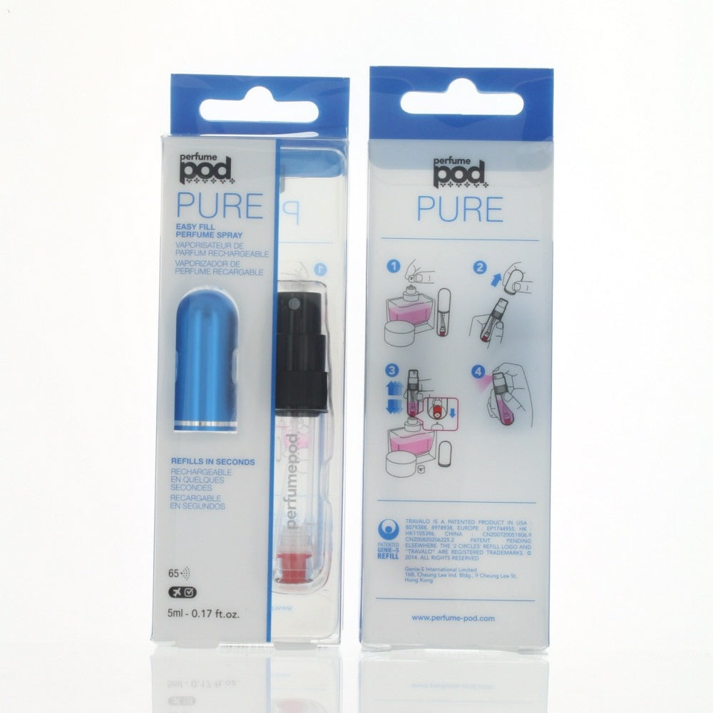 Perfume Pod Pure Blue By Travalo Fragrance 0.17 Oz Refillable Spray For Unisex - Box