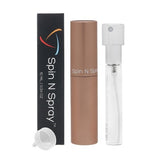 Rose Gold Atomizer by Spin N Spray 0.34 Oz In Box for Unisex