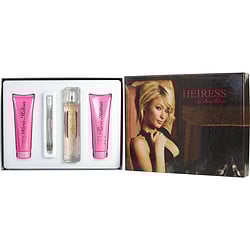Paris Hilton Heiress 4 Pc Set Eau De Parfum Spray 3.4, Bl 3.0, Sg 3.0, Spray 0.34 Oz by Paris Hilton for Women