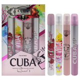 Cuba Quad 4 4 Pc Set Heartbreaker, La Vida, Victory, Vip 1.17 Oz Perfume by Cuba for Women