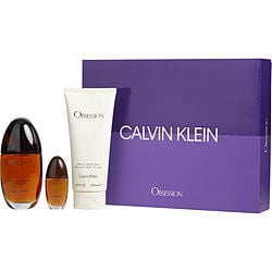 Calvin Klein Obsession 3Pcset 3.4 Oz Eau De Parfum Spray / 6.7 Oz Bl / 15Ml Eau De Parfum Spray for Women