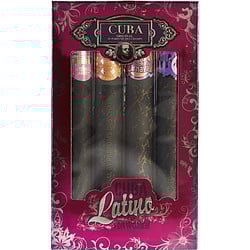 Cuba Cuba Latino 4 Pc Set Eau De Parfum Cactus, Carnaval, Copacabana, Maya Spray 1.17 Oz / Each Perfume