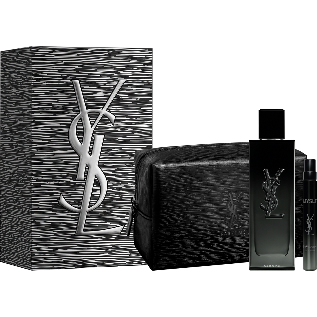 Cologne Ysl Myslf 3Pcset 3.4 Oz  EDP Spray / 10Ml / Designer Pouch Box for Men
