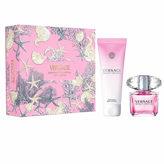Perfume Versace Bright Crystal 2Pcset 3.0  EDT Spray / 5.0 Bl for Women