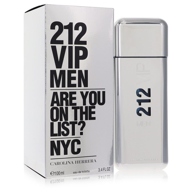 212 Vip By Carolina Herrera 3.4 Oz Eau De Toilette Spray For Men In Box