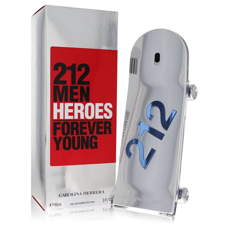 212 Heroes Forever Young by Carolina Herrera 3 oz Eau De Toilette Spray for Men