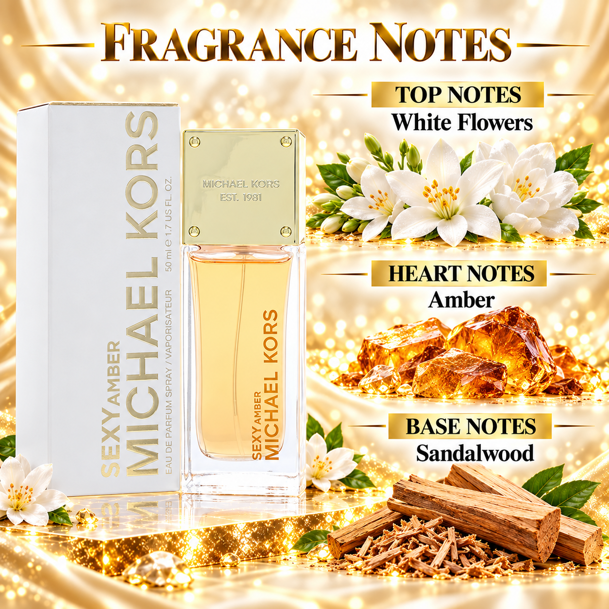 Sexy Amber by Michael Kors 1.7 Oz Eau De Parfum Spray for Women enhanced image 1