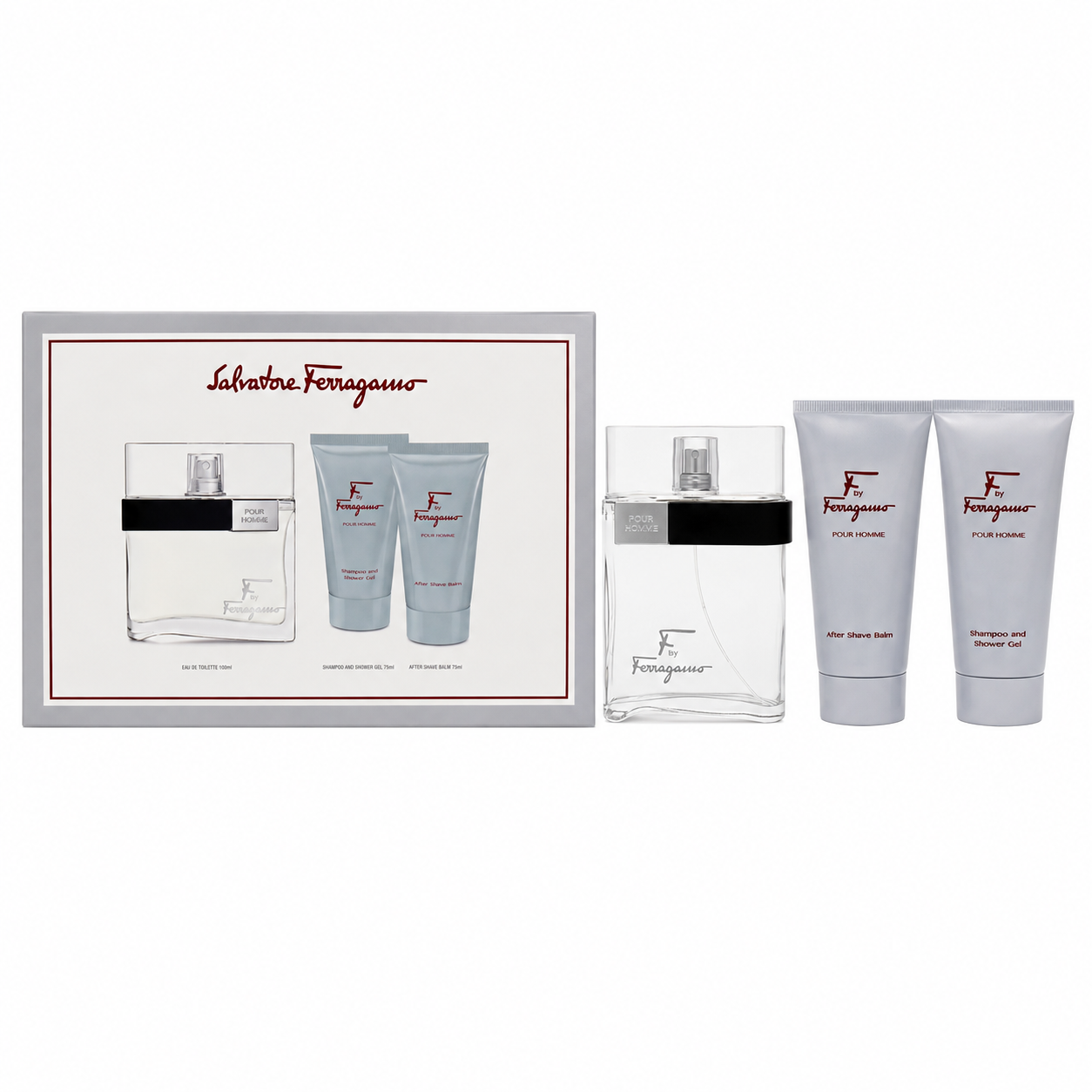 F by Salvatore Ferragamo for Men - 3 Pc Gift Set