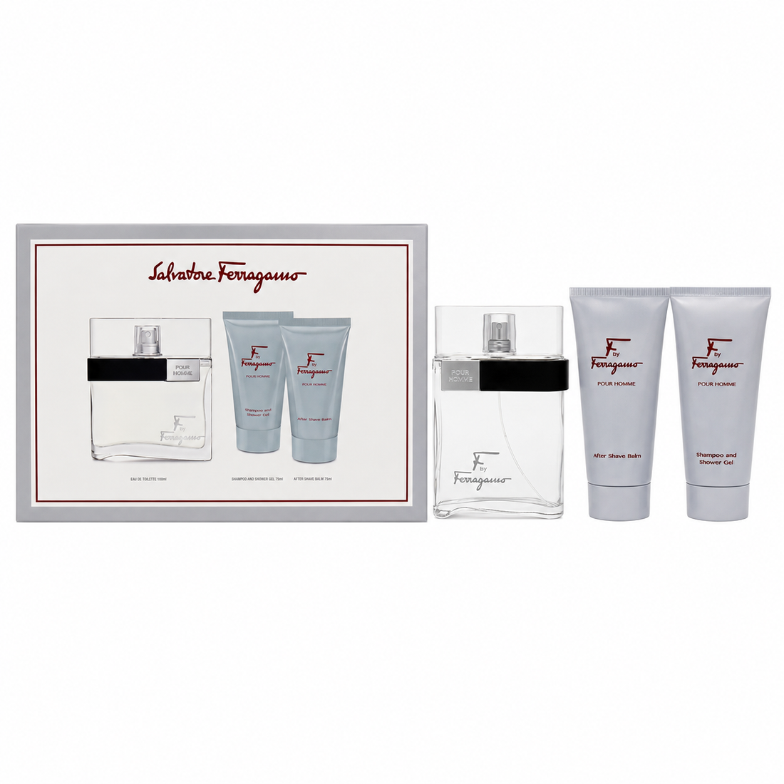 F by Salvatore Ferragamo for Men - 3 Pc Gift Set
