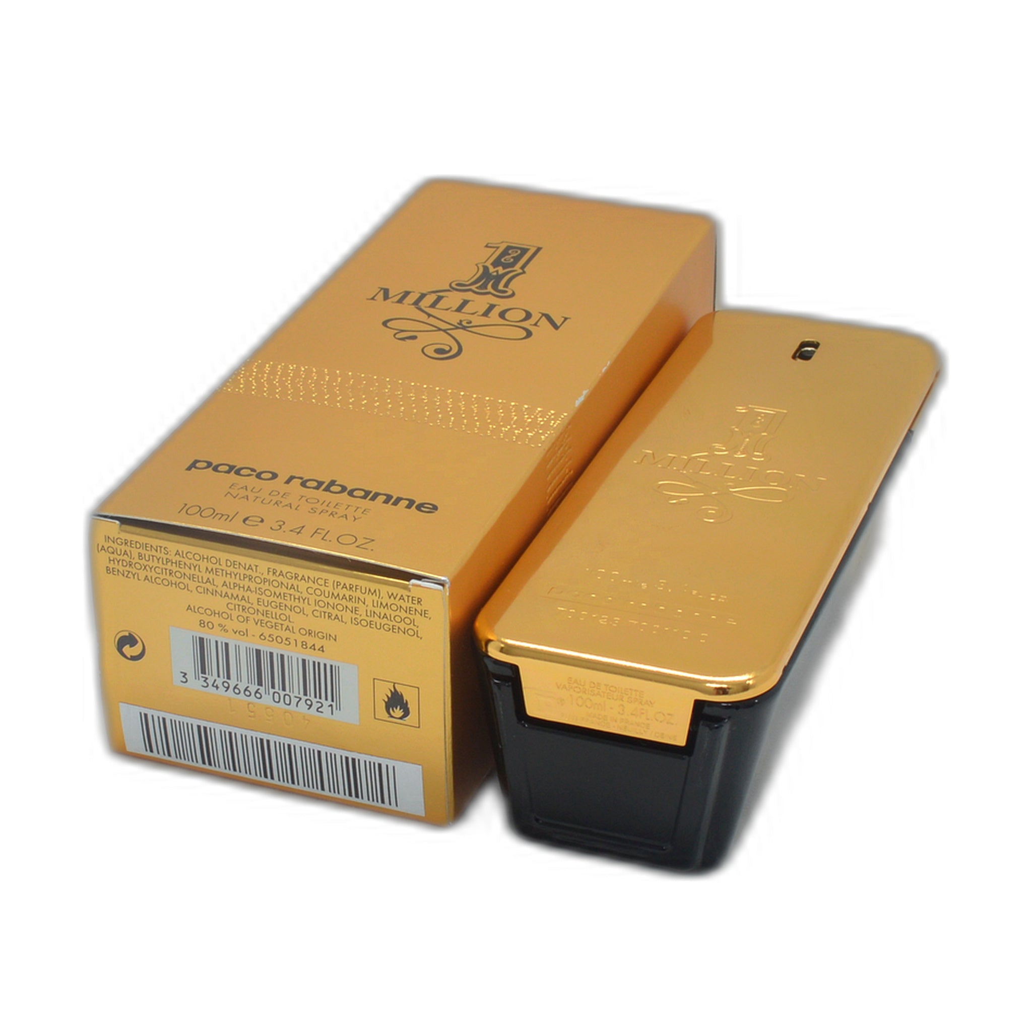 1 Million by Paco Rabanne 3.4 Oz Eau De Toilette Spray for Men