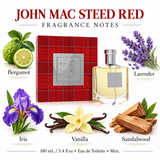 John Mac Steed Red by John Mac Steed 3.4 Oz Eau De Toilette Spray for Men