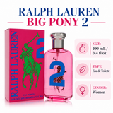 Polo Big Pony # 2 Pink Special by Ralph Lauren 3.4 Oz Eau De Toilette Spray for Women