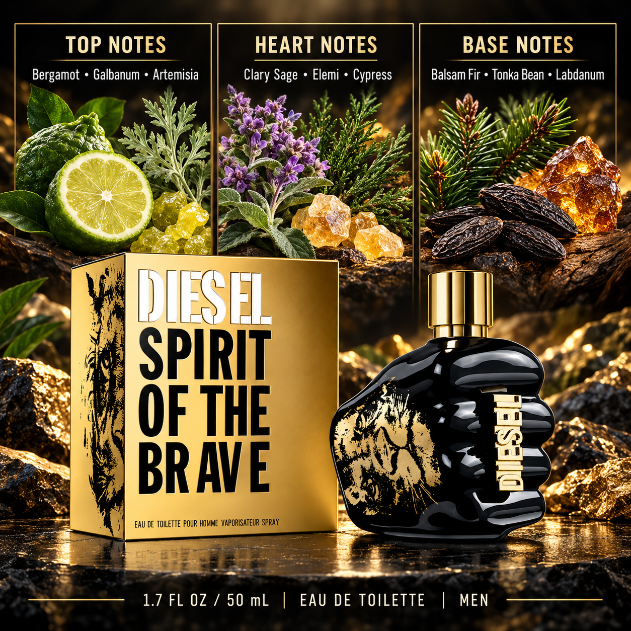 Spirit Of The Brave by Diesel 1.7 Oz Eau De Toilette Spray for Men enhanced image 1