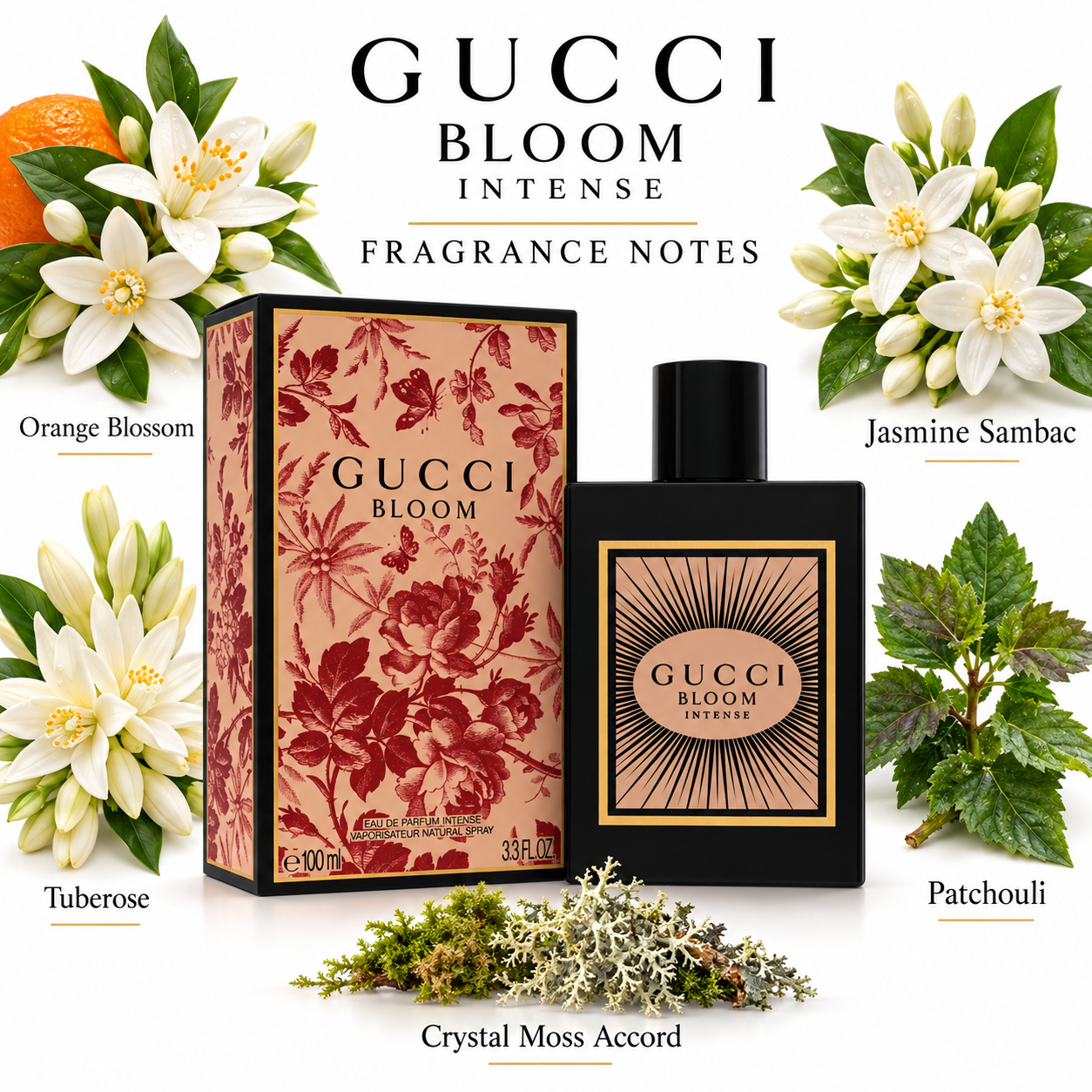 Bloom Intense by Gucci 3.4 Oz Eau De Parfum Spray for Women enhanced image 1