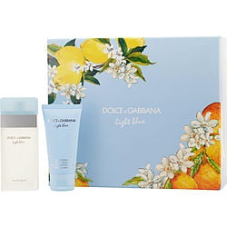 Light Blue L Body Cream Display Box by Dolce & Gabbana 1.7 Oz Eau De Toilette Spray for Women 2 Pc Set