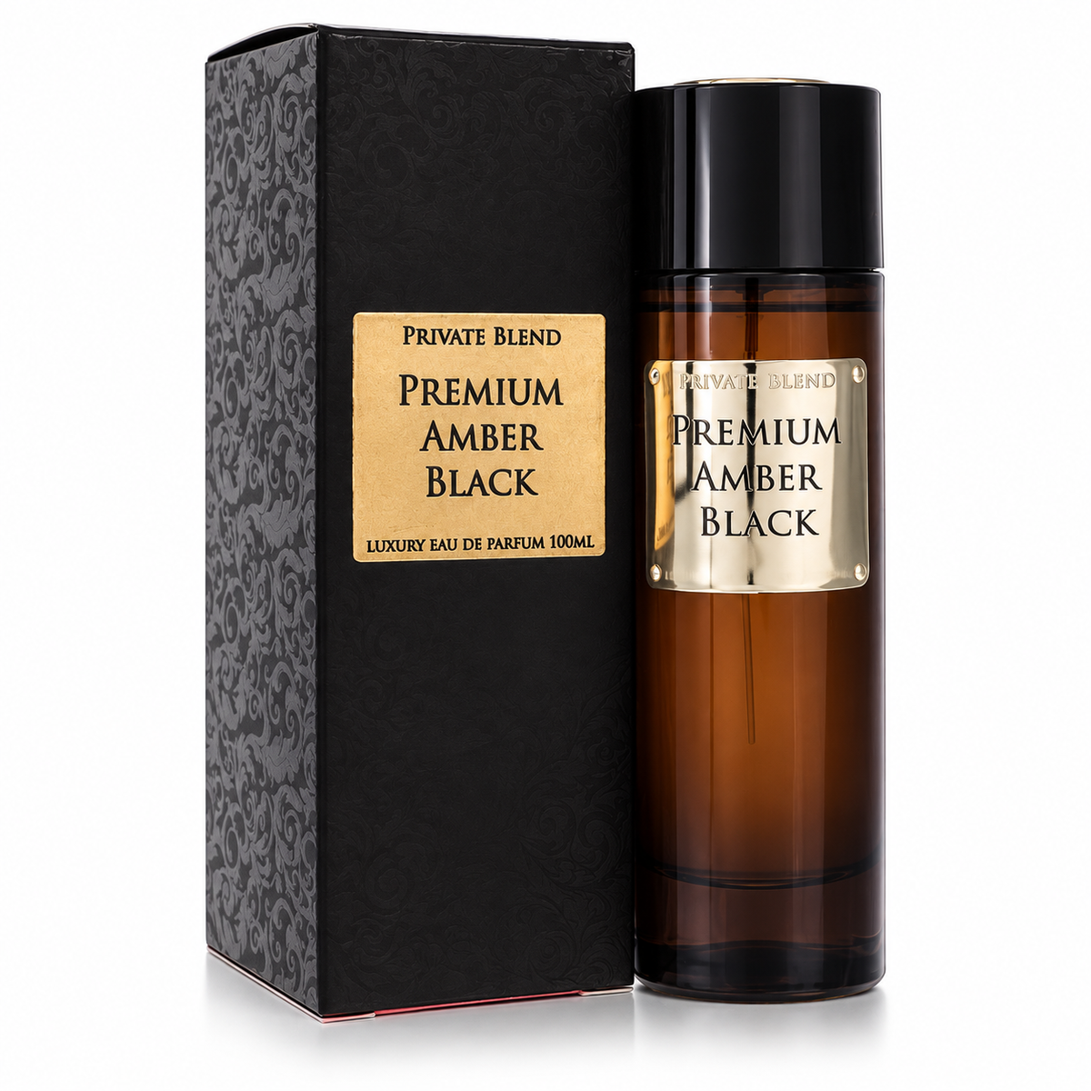 Private Blend Premium Amber Black by Chkoudra Paris 3.4 Oz Eau De Parfum Spray for Men