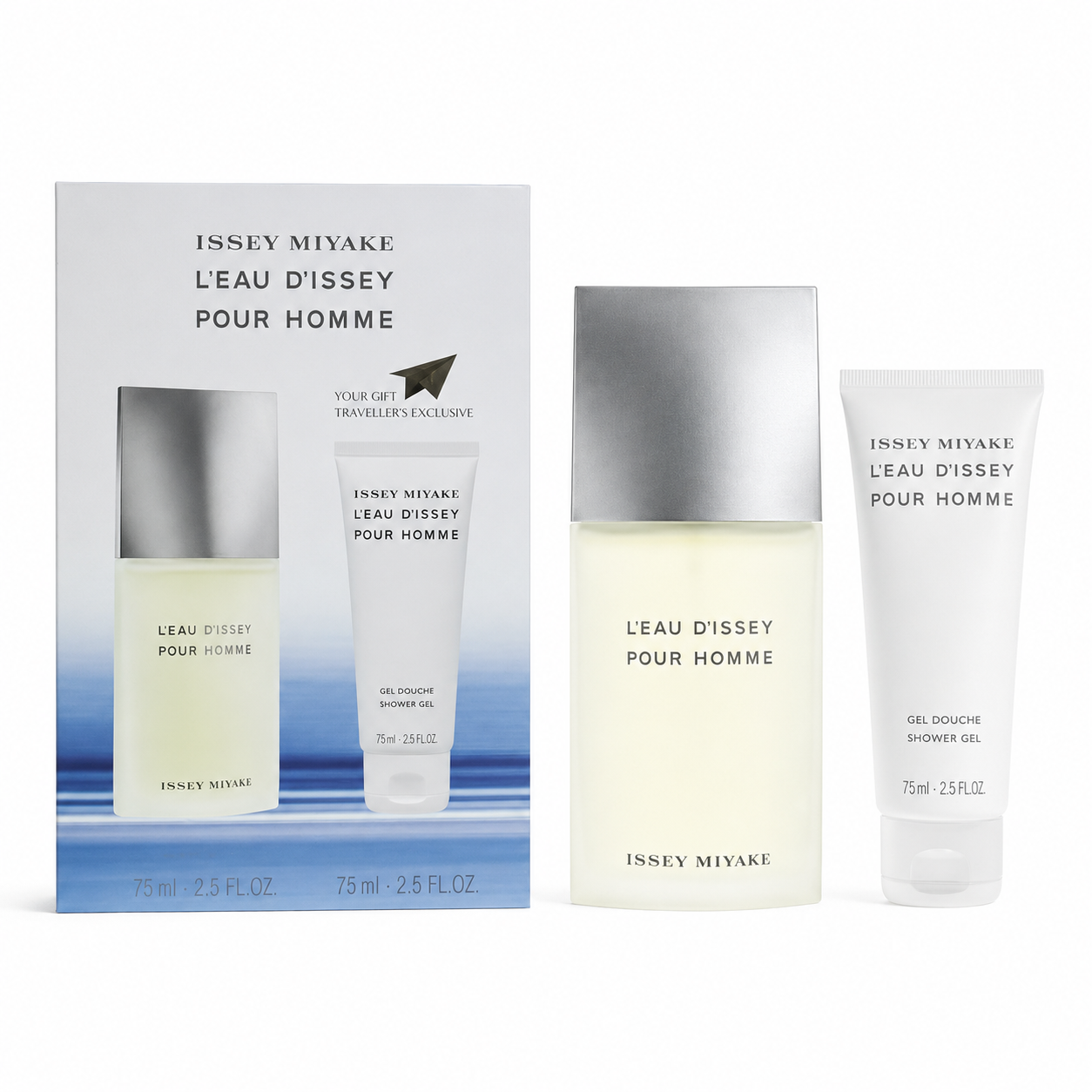 Cologne Issey Miyake 2Pcset 2.5 Oz  EDT Spray / 2.5 Oz S Gel for Men