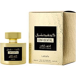 Confidential Private Gold by Lattafa 3.4 Oz Eau De Parfum Spray for Women