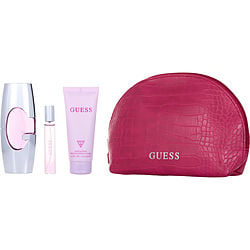 Guess 4 Pc Set EDP Spray 2.5, Bl 3.4, Spray 0.5, Pouch Perfume by Guess for Women