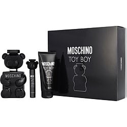 Moschino Toy Boy By Moschino 3 Piece Gift Set - 3.4 Oz Eau De Parfum Spray, 0.3 Oz Eau De Parfum Travel Spray, 3.4 Oz Body Gel For Men In Gift Set