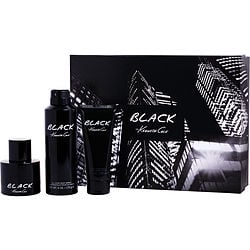 Kenneth Cole Kenneth Cole Black 3 Pc Set Spray 3.4, Asb 3.4, Body Spray 6.0 Oz Cologne