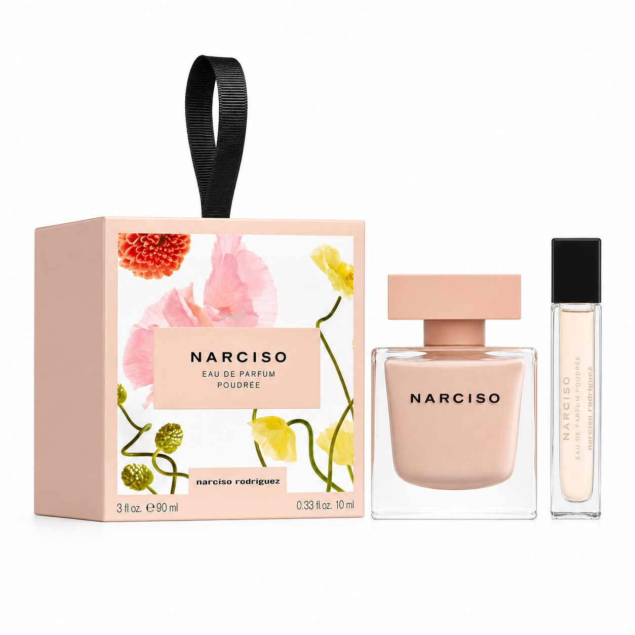 Narciso Rodriguez Poudree 2 pc Gift Set (3 oz Eau De Parfum Spray & 0.33 Oz Eau De Parfum Spray) for Women