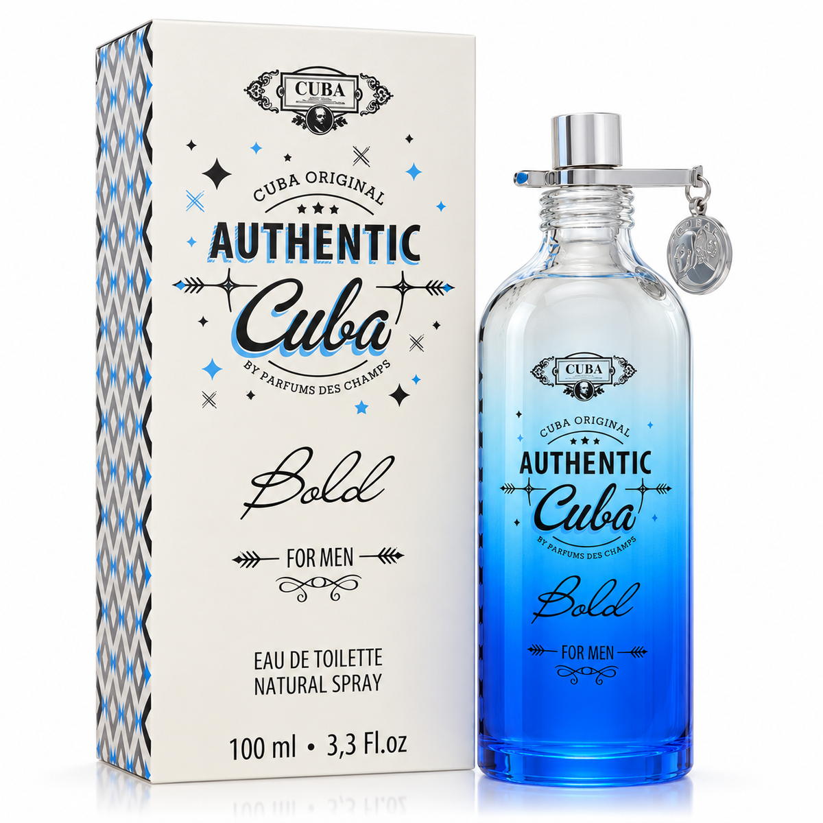 Authentic Bold by Cuba 3.4 Oz Eau De Toilette Spray for Men