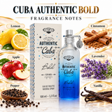 Authentic Bold by Cuba 3.4 Oz Eau De Toilette Spray for Men