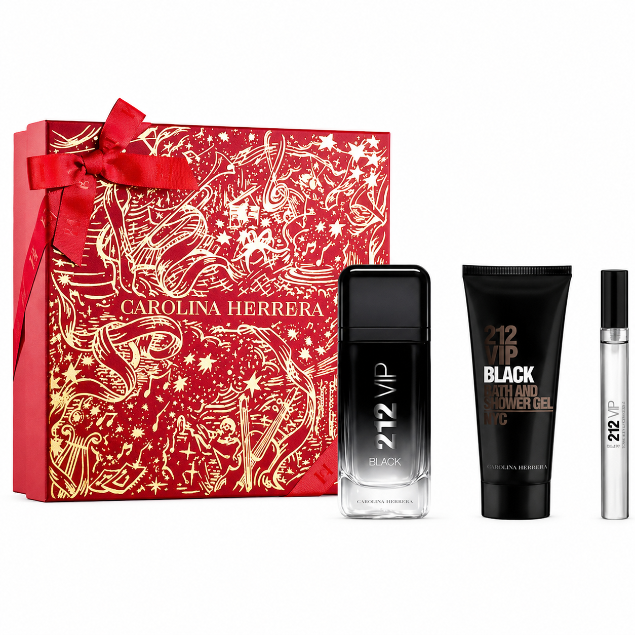 Carolina Herrera 212 Vip Black 3 pc Gift Set for Men