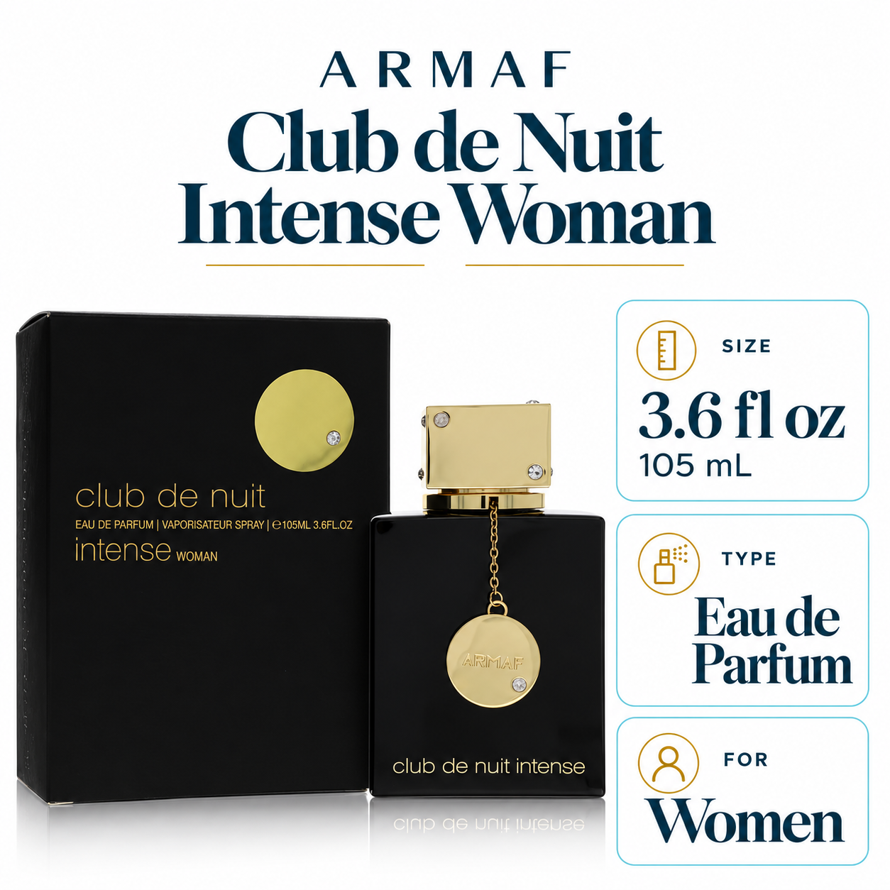 Club De Nuit Intense by Armaf 3.6 Oz Eau De Parfum Spray for Women