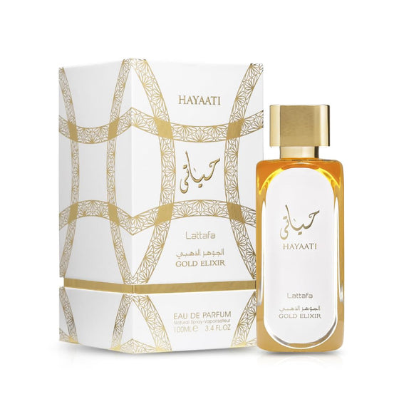 Hayaati Gold Elixir by Lattafa 3.4 Oz Eau De Parfum Spray for Men