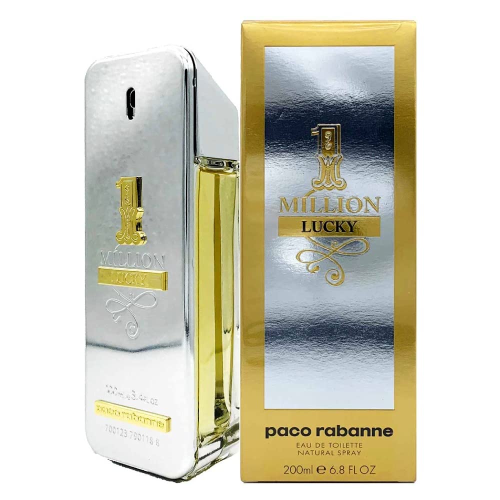 1 Million Lucky by Paco Rabanne 6.8 Oz Eau De Toilette Spray for Men