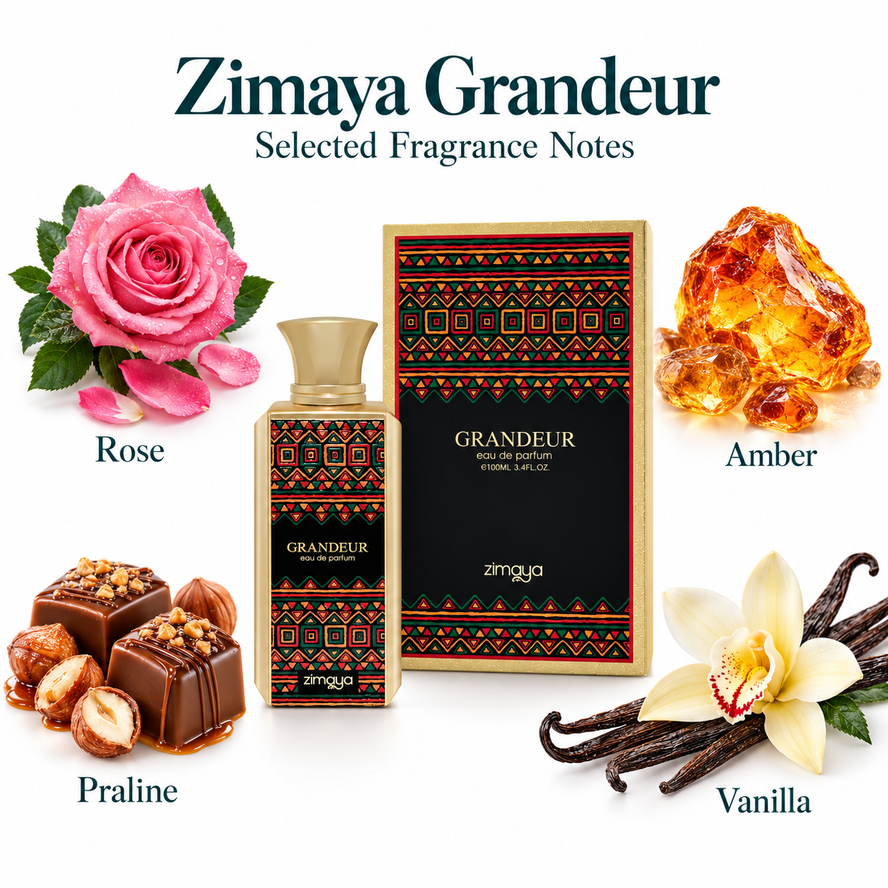 Zimaya Grandeur by Afnan 3.4 Oz Eau De Parfum Spray for Unisex enhanced image 1
