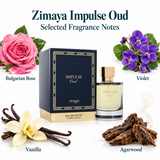 Impulse Oud by Zimaya 3.4 Oz Eau De Parfum Spray for Men