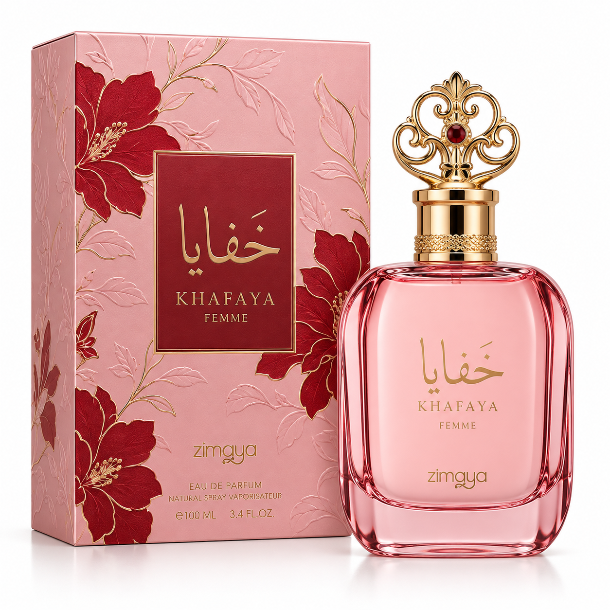 Zimaya Khafaya Pink by Afnan 3.4 Oz Eau De Parfum Spray for Unisex enhanced image 1