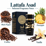 Asad by Lattafa 3.4 Oz Eau De Parfum Spray for Men