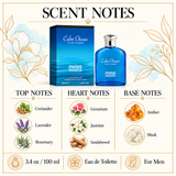 Riviera Calm Ocean by Paris 3.4 Oz Eau De Toilette Spray for Men