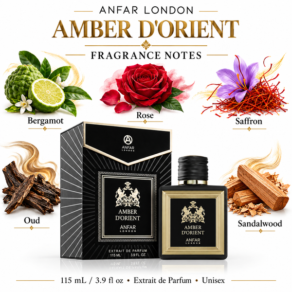 Amber D'orient Extrait De by Anfar 3.9 Oz Parfum Spray for Unisex