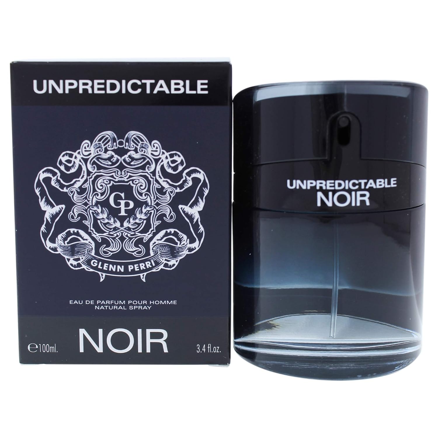 Unpridictable Noir by Glenn Perrie 3.4 Oz Eau De Parfum Spray for Men