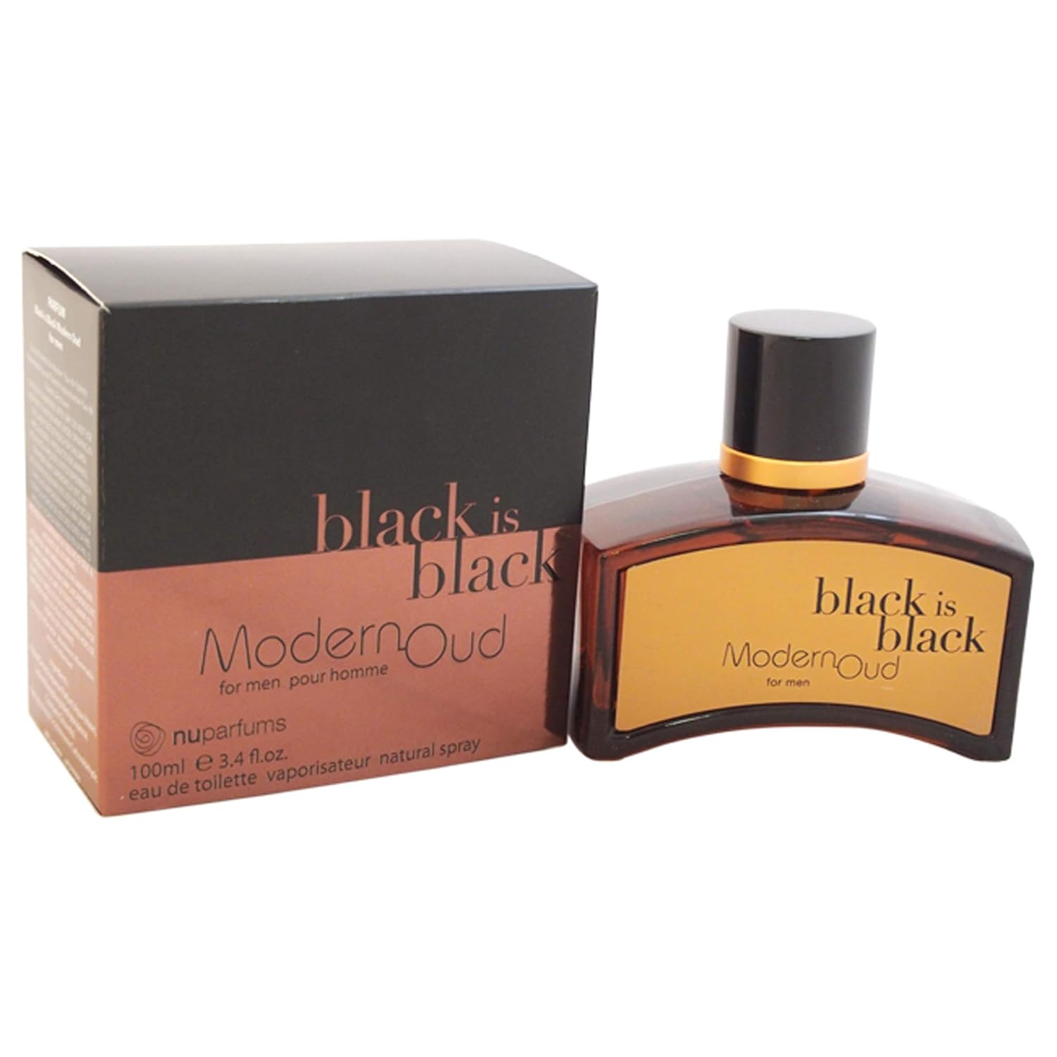 Black Is Black Modern Oud By Nuparfums 3.4 Oz Eau De Toilette Spray For Men By Nuparfum for Unisex - 