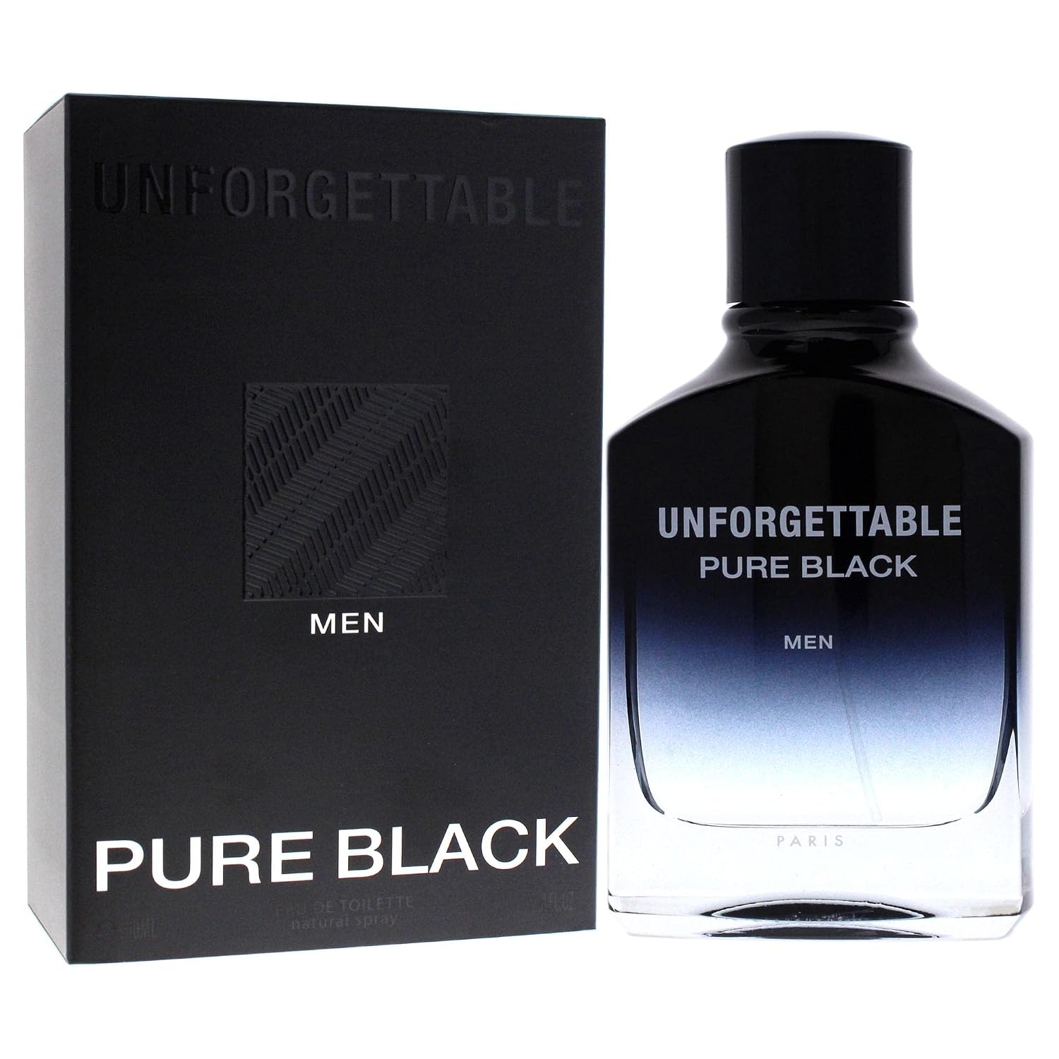 Unforgettable Pure Black by Glenn Perri 3.4 Oz Eau De Toilette Spray for Men