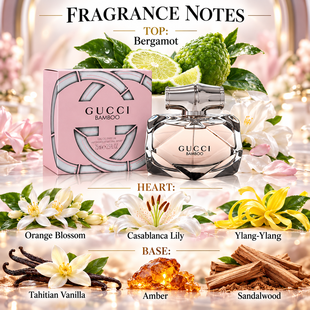 Bamboo by Gucci 2.5 Oz Eau De Parfum Spray for Women enhanced image 1