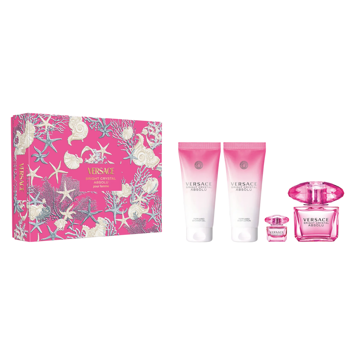 Versace Bright Crystal Absolu by Versace 4 Pcs Gift Set With Mini for Women