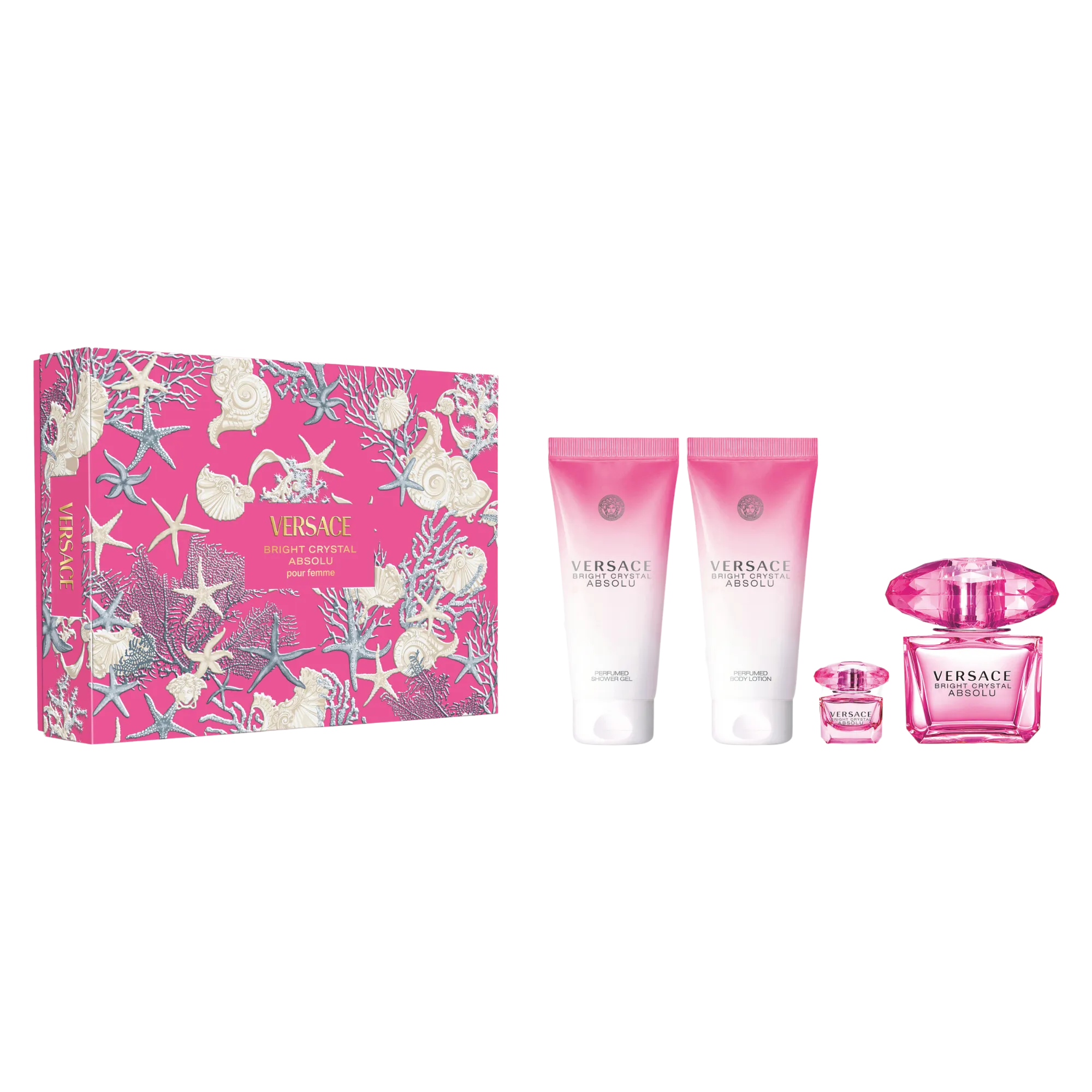 Versace Bright Crystal Absolu by Versace 4 Pcs Gift Set With Mini for Women