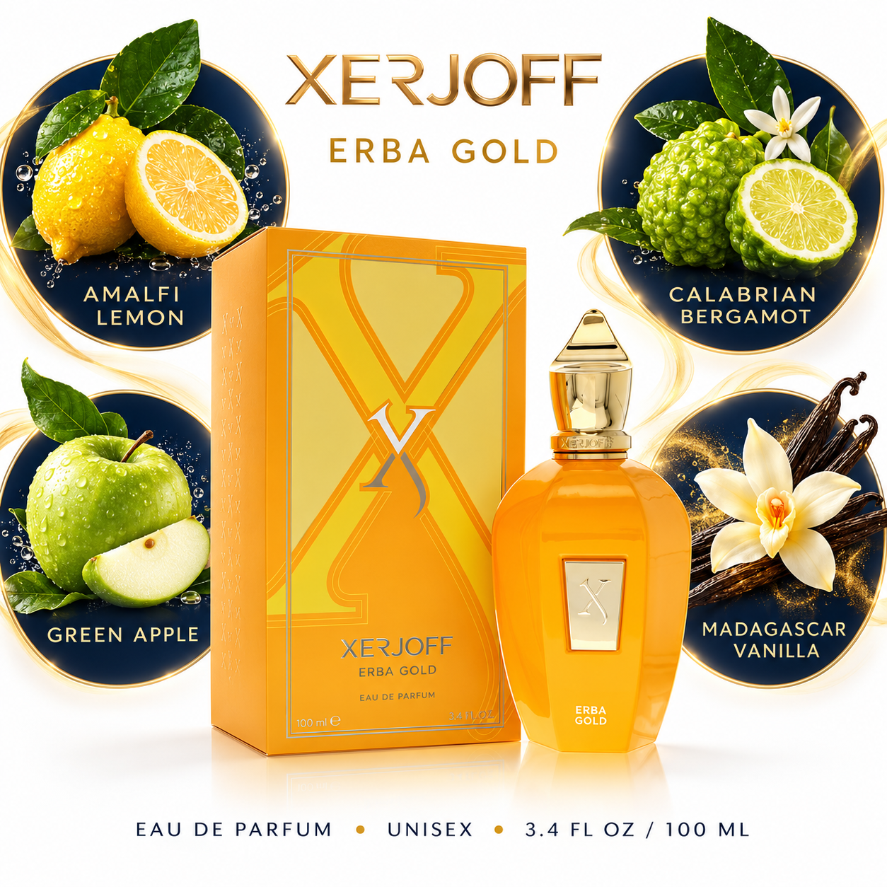 Erba Gold by Xerjoff 3.4 Oz Eau De Parfum Spray for Unisex enhanced image 1