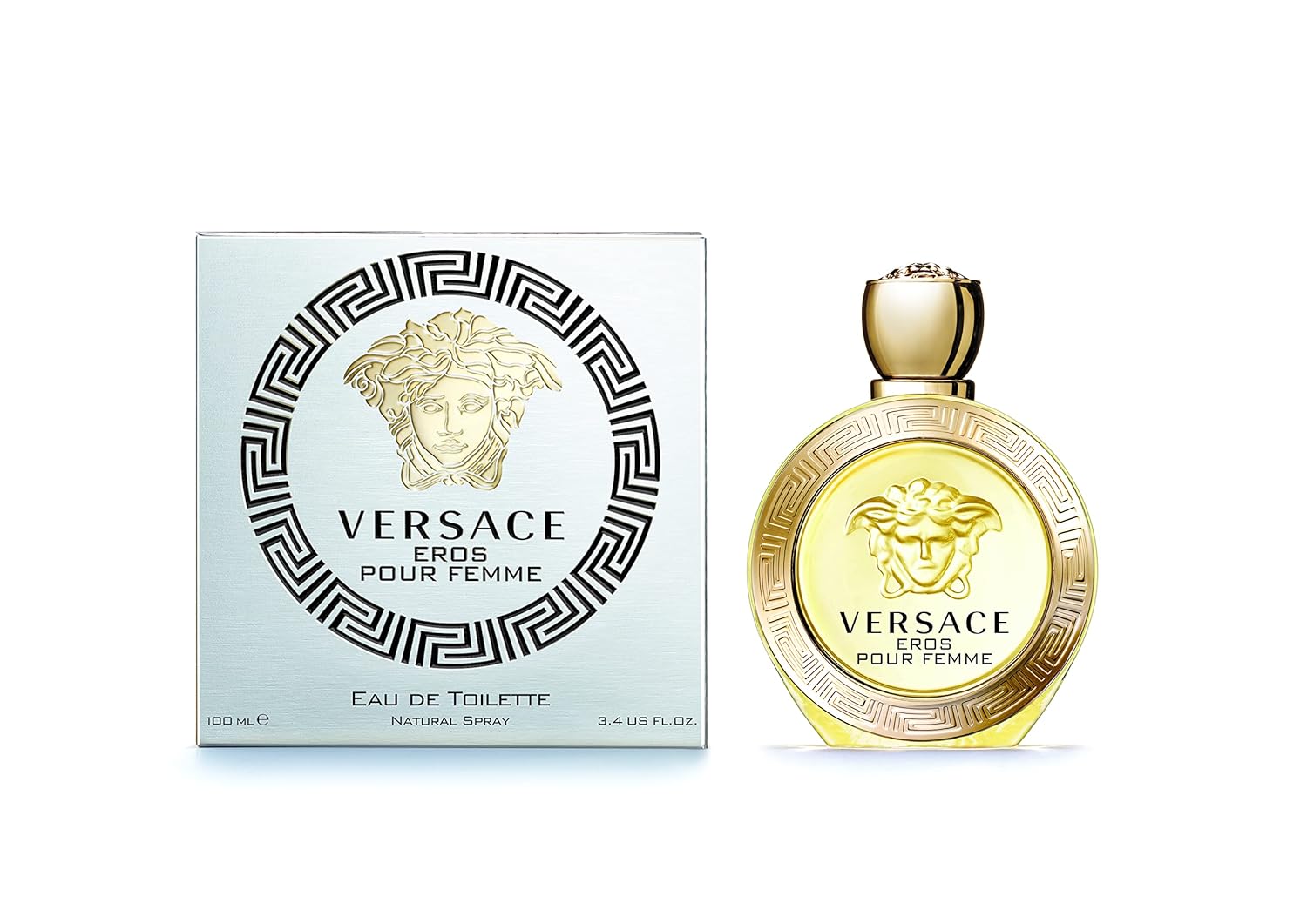 Versace Eros Pour Femme by Versace 3.4 Oz Eau De Toilette Spray for Women