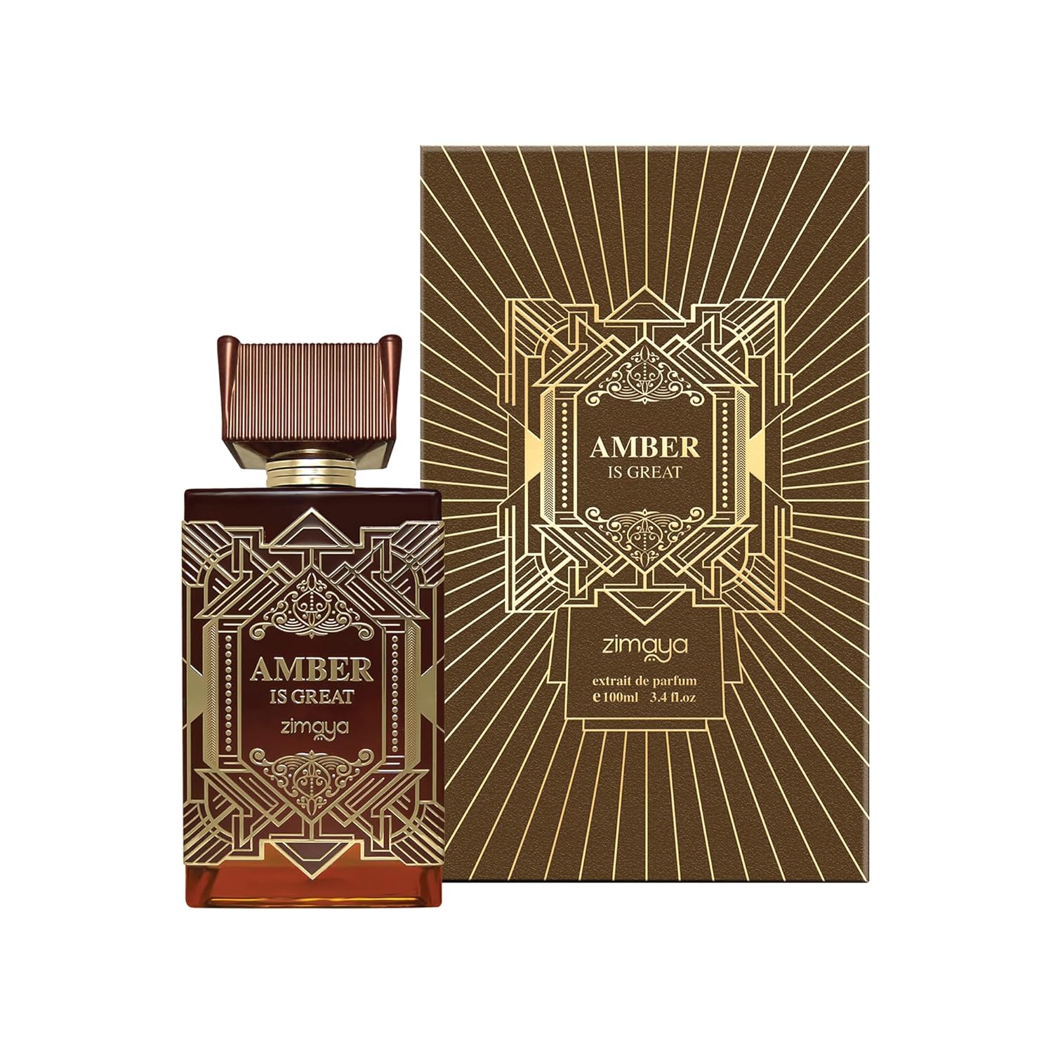 Amber Is Great by Afnan 3.4 Oz Extrait De Parfum Spray for Unisex
