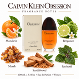 Obsession by Calvin Klein 3.4 Oz Eau De Parfum Spray for Women