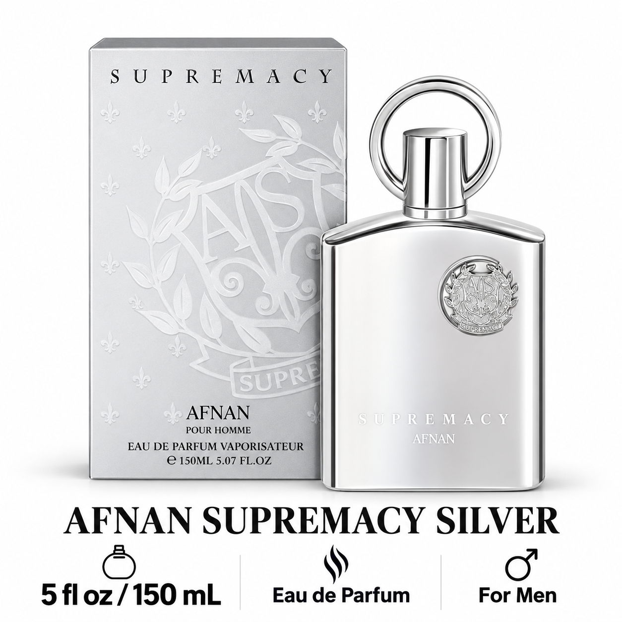 Supremacy Silver by Afnan 5 Oz Eau De Parfm Spray for Men