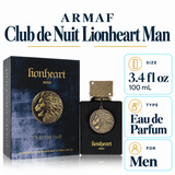 Club De Nuit Lion Heart by Armaf 3.4 Oz Eau De Parfum for Men